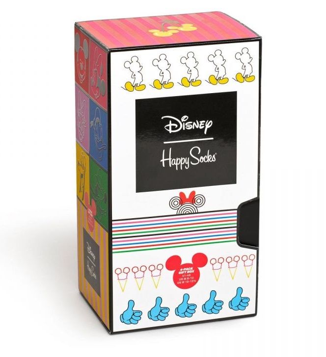Набор из 4 пар носков унисекс Happy socks 4-Pack Disney Gift Set.