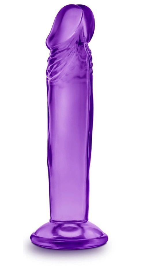 Фиолетовый анальный фаллоимитатор Sweet N Small 6 Inch Dildo With Suction Cup. В основании присоска для фиксации на плоскости. Рабочая длина - 15,2 см.