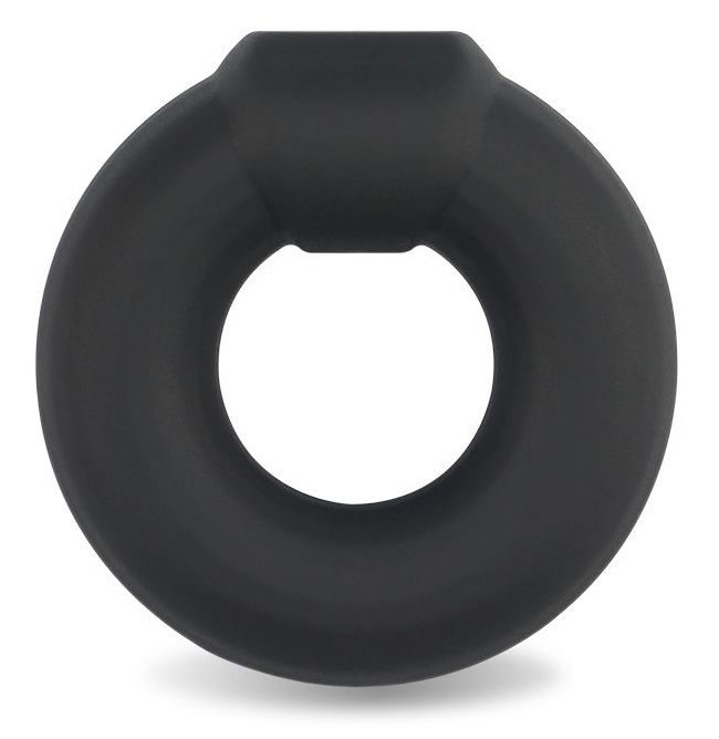 Черное эрекционное кольцо Ultra Soft Platinum Cure Silicone Cockring. Внутренний диаметр - 2,2 см.