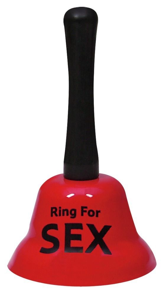 Красный металлический колокольчик с черной надписью Ring for sex (звонок для секса). Позвоните в колокольчик, чтобы партнёр сразу же понял, каков ваш настрой здесь и сейчас. Пикантный аксессуар для любовных игр и приятный сувенир для друзей.