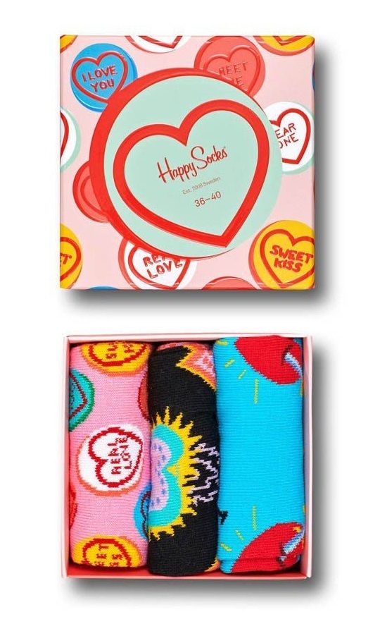 Подарочный набор носков 3-Pack I Love You Socks Gift Set. В наборе 3 пары с разными принтами.
