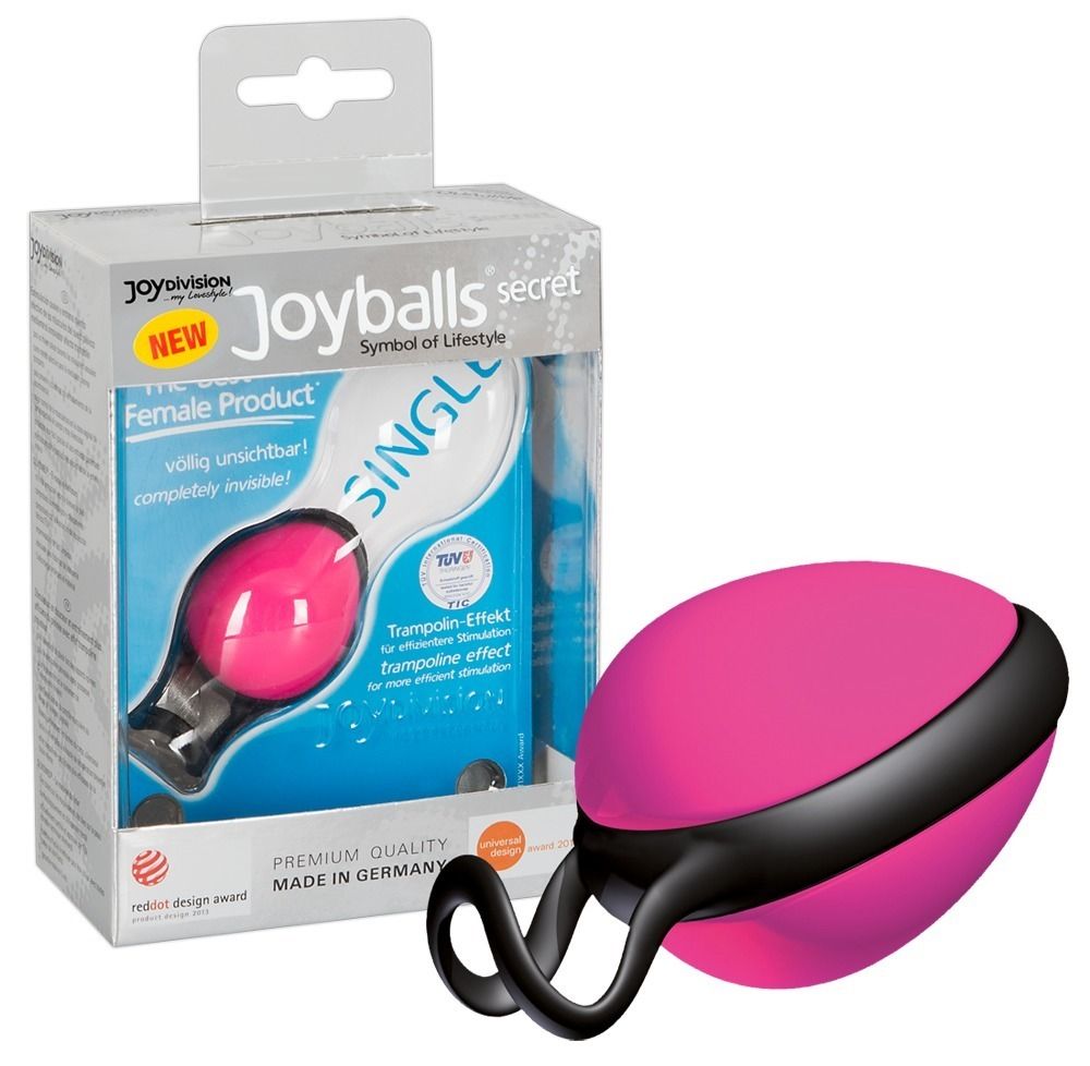 Розовый вагинальный шарик со смещенным центром тяжести Joyballs Secret. Вес - 45 гр.