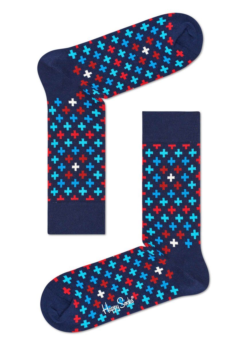 Темно-синие носки Plus Sock с цветными плюсами.
