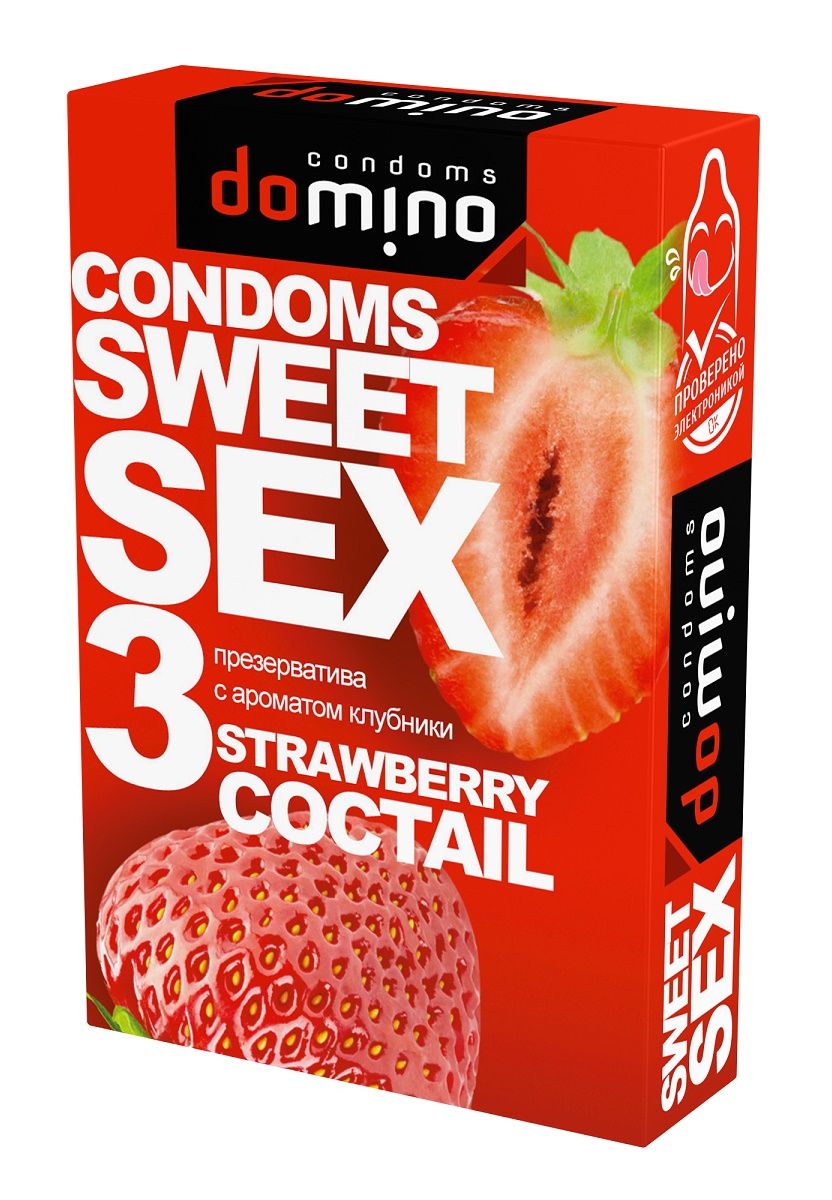 Презервативы для орального секса со смазкой и ароматом клубничного коктейля. В каждой фирменной упаковке содержится 3 гладких и бесцветных презерватива.  Номинальная ширина - 52 мм.<br> Толщина стенки - 0,06 мм.<br> В упаковке - 3 шт.