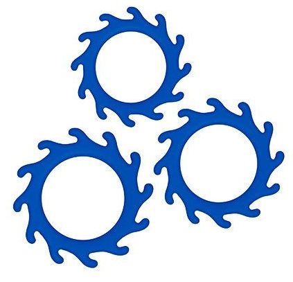 Набор из 3 синих эрекционных колец Renegade Gears. Выполнены из эластичного силикона. Диаметр колец - 3,5, 4 и 4,5 см.