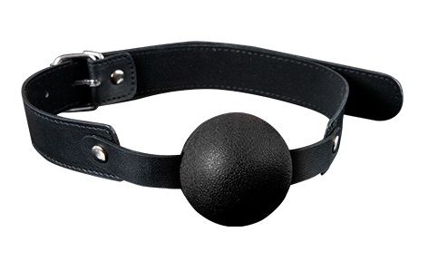 Силиконовый кляп-шар с ремешками из полиуретана Solid Silicone Ball Gag.