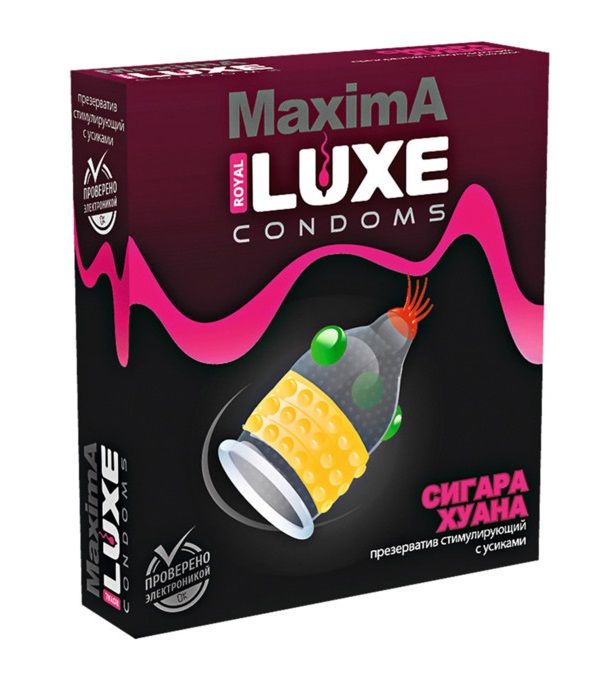 Этот презерватив оградит вас от ЗППП и нежелательной беременности. Но главное – подарит яркие ощущения от использования! <br><br> Пучок шипов, выступающие наружу точки и шарики, а также длинные мяконькие коготки подарят чувственную вагинальную стимуляцию. <br><br> «Сигара Хуана»…и секс-игры затягивают!  Толщина стенок - 0,06 мм.