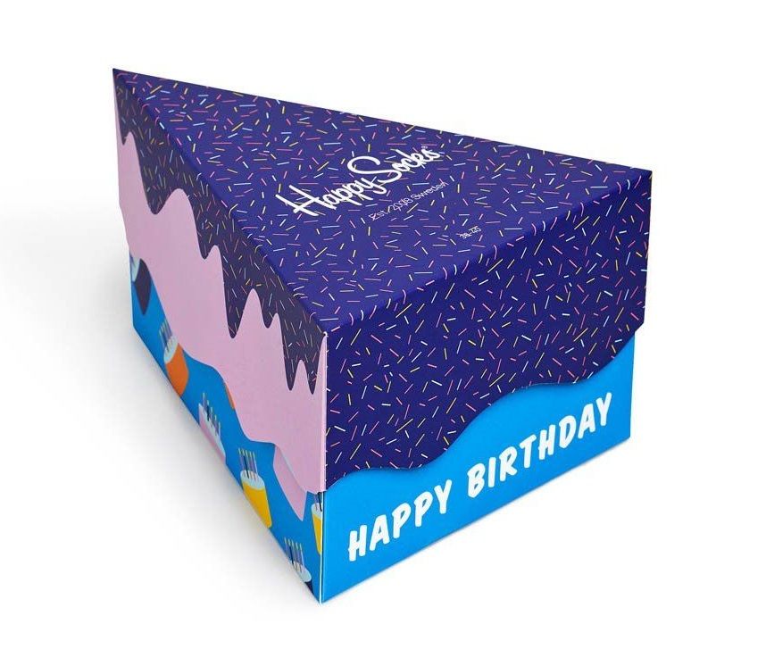 Подарочный набор носков к дню рождения Balloon Animal Birthday Gift Box. В наборе 3 пары с разными принтами.