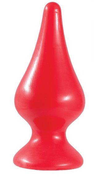 Красный упругий плаг из ПВХ с безопасным ограничительным основанием. Специальная форма свечки позволяет облегчить введение игрушки. Рабочая длина - 9 см.