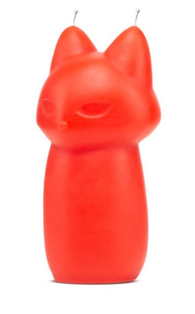 Красная БДСМ-свеча в форме злой кошки Fox Drip Candle. Свеча на основе соевого масла.