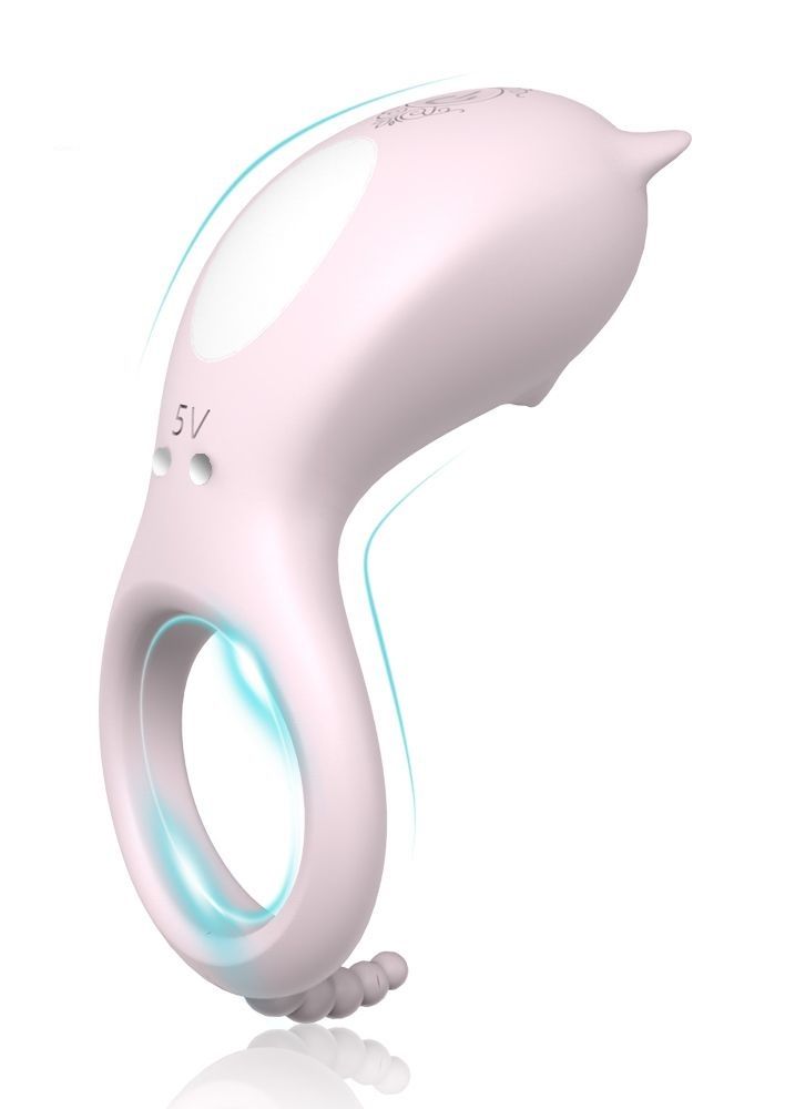 Нежно-розовое эрекционное кольцо CORA с вибрацией. Выполнено из нежнейшего силикона. Имеет 9 режимов вибрации.  Внутренний диаметр - 3 см.