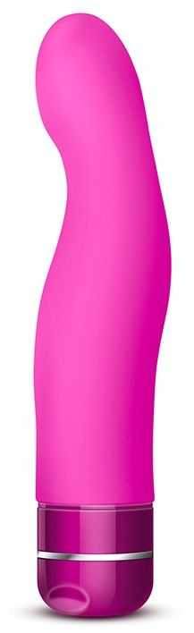 Ярко-розовый вибромассажер Gio с изогнутой головкой для лучшей стимуляции точки G. Нежный и очень приятный, идеальной формы.