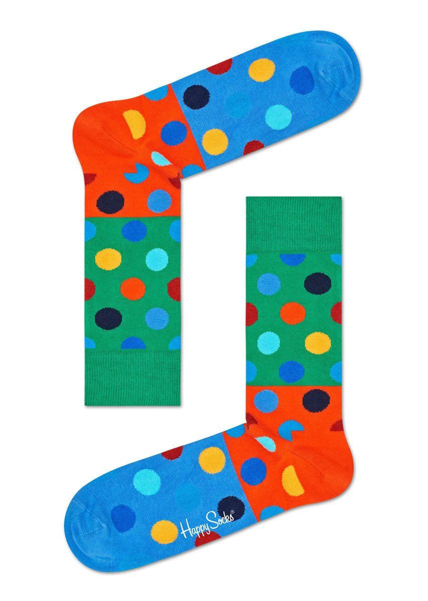 Цветные носки унисекс Big Dot Block Sock в горох.