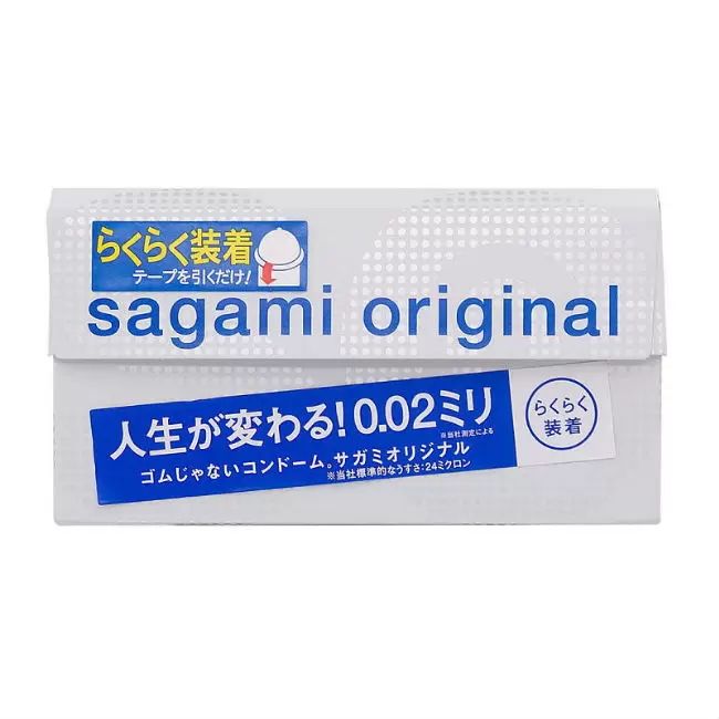 Sagami Original QUICK… ещё никогда презервативы не надевались так просто и быстро – раз, и готово! <br><br> Нужно вскрыть упаковку, раскрыть кондом на длину головки, потянуть за специальную ленту, и вот уже вы во всеоружии. <br><br> Помимо лёгкости надевания эти японские презервативы могут похвастать и толщиной – всего 0,02 мм! <br><br> Sagami Original QUICK – к экстазу, быстро!  В упаковке - 6 шт.<br> Толщина стенки - 0,02 мм.<br> Номинальная ширина - 55 мм.