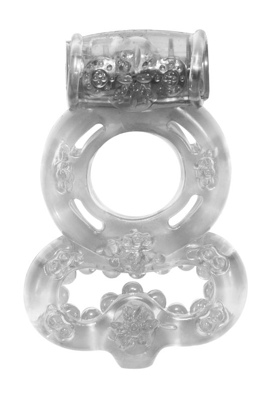 Двойное эрекционное кольцо с вибрацией из серии Rings предназначено для настоящих мужчин. Кольцо изготовлено из прочного и эластичного материала и подходит для всех размеров.  Внутренний диаметр - 2 см.