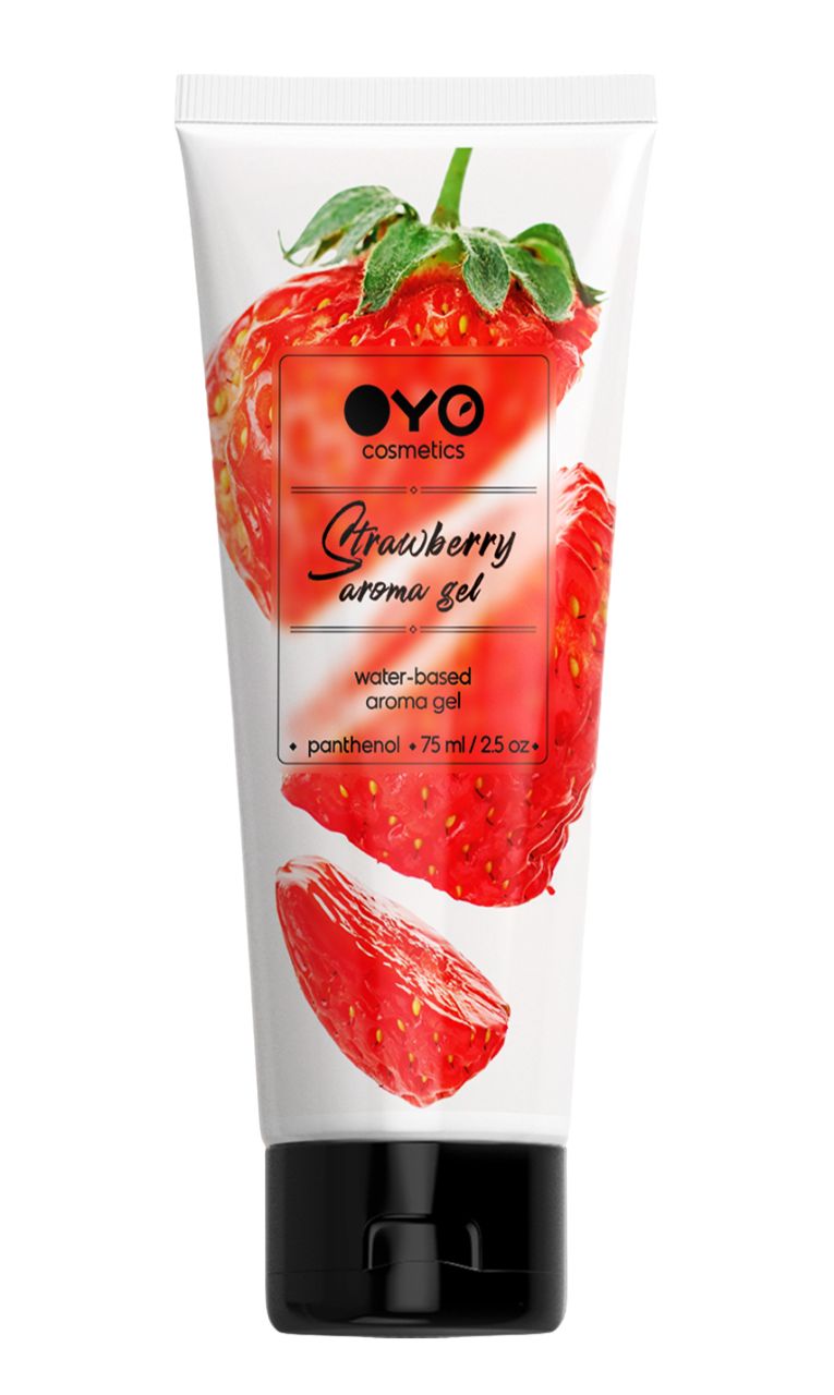 Лубрикант на водной основе OYO Aroma Gel Strawberry с ароматом клубники. Возбуждающий аромат, отличное скольжение. Не оставляет пятен на белье, не липнет. Совместим с презервативами и секс-игрушками.