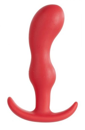 Стимулятор анальный из силикона красного цвета. Имеет анатомическую форму для более ярких ощущения во время стимуляции.  Рабочая длина - 11 см.