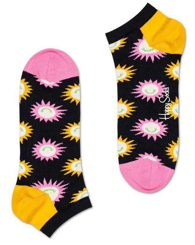 Низкие носки унисекс Sunny Smile Low Sock с солнышками.