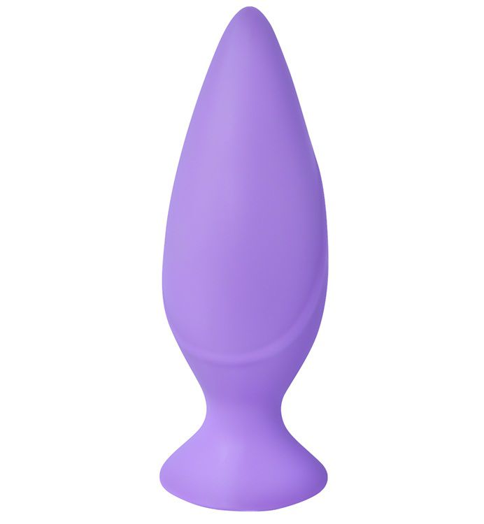 Фиолетовая анальная силиконовая пробка Mojo с ограничительным основанием.