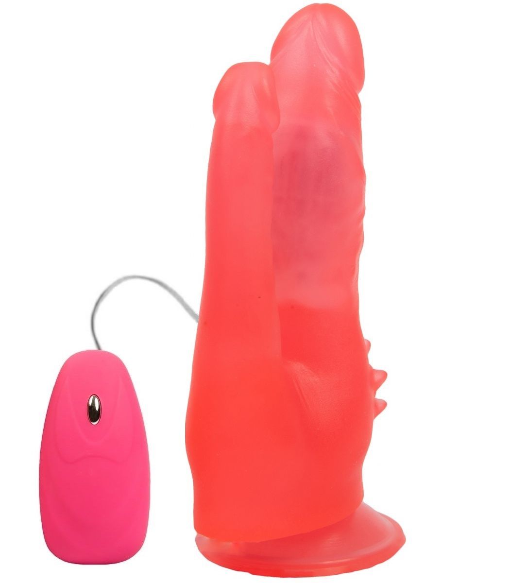 Это замечательная интим-игрушка, которая отлично подойдет для ценительниц двойных проникновений. Она представляет собой два фаллоса, которые совмещены между собой в основании. Функциональная интим-игрушка подарит мощную вибрацию вагинальному и анальному отверстию и доведет девушку до оргазма. Проводной пульт управления. Диаметр анального ствола - 2,1 см.
