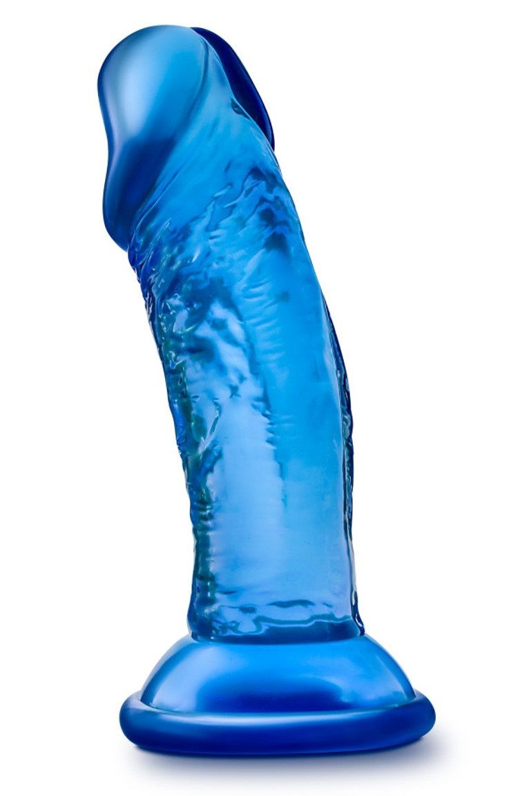 Синий анальный фаллоимитатор Sweet N Small 4 Inch Dildo with Suction Cup. В основании мощная присоска. Рабочая длина - 8,2 см.