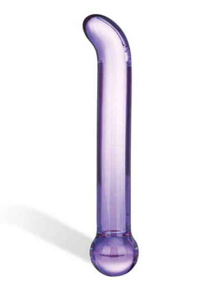 Фиолетовый стимулятор с ручкой-набалдашником для воздействия на точку G. Изготовлен из стекла ручной работы. Общая длина: 18 см.<br> Диаметр: 2,4 см.