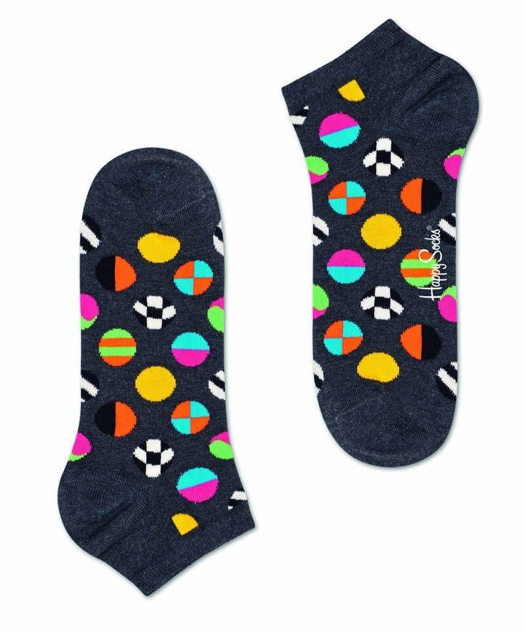 Низкие носки унисекс Clashing Dot Low Sock с цветными мячиками.