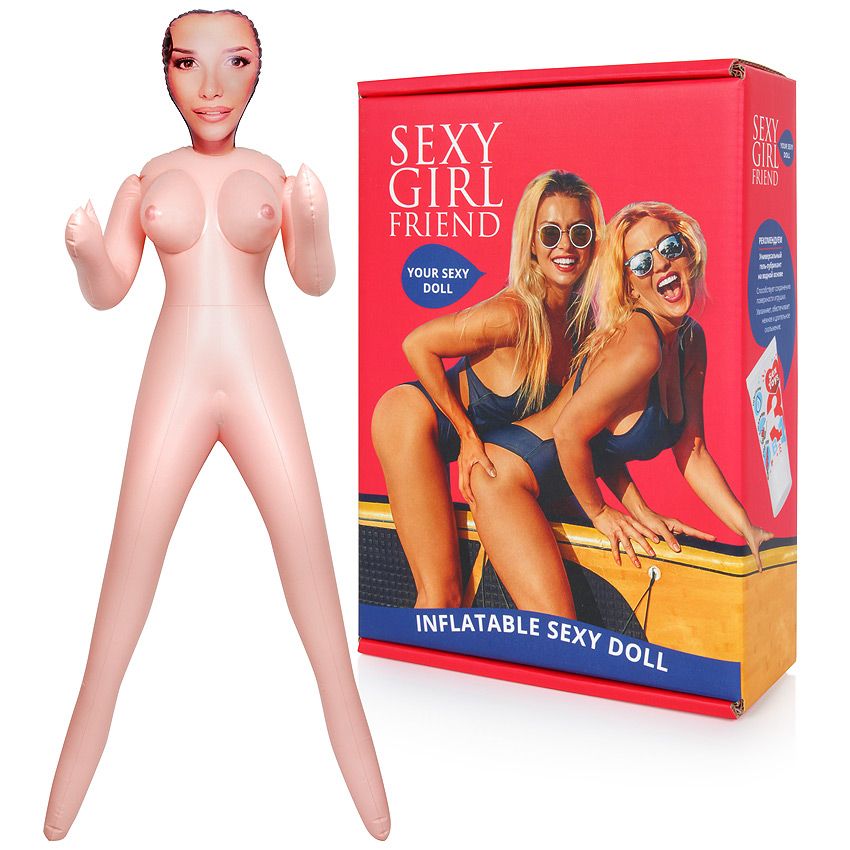 Надувная секс-кукла с 2 любовными отверстиями.