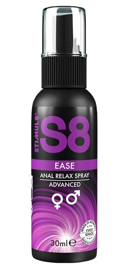 S8 Ease Anal Relax Spray — идеальное решение для расслабленного и страстного анального опыта. Этот спрей для анальной релаксации специально разработан для повышения комфорта и легкости во время интимных моментов. <br><br>  Благодаря ингредиенту LAURETH-9 этот спрей мягко снижает чувствительность и расслабляет анальную область, обеспечивая более легкое проникновение без боли. Это идеальный выбор для тех, кто хочет в полной мере насладиться анальным сексом.<br><br>  Использовать S8 Ease просто. Просто нанесите 1 или 2 спрея на задний проход и немного подождите, пока продукт подействует. При желании можно нанести дополнительную смазку для дополнительного комфорта.<br><br>  Обратите внимание, что спрей S8 Ease Anal Relax следует использовать только в анальной области и никогда не распылять на другие части тела или рядом с открытыми ранами. Избегать контакта с глазами.