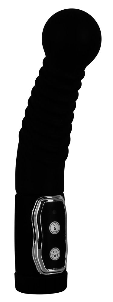 Чёрный стимулятор простаты с ротацией Prostate Twister. 5 режимов ротации.