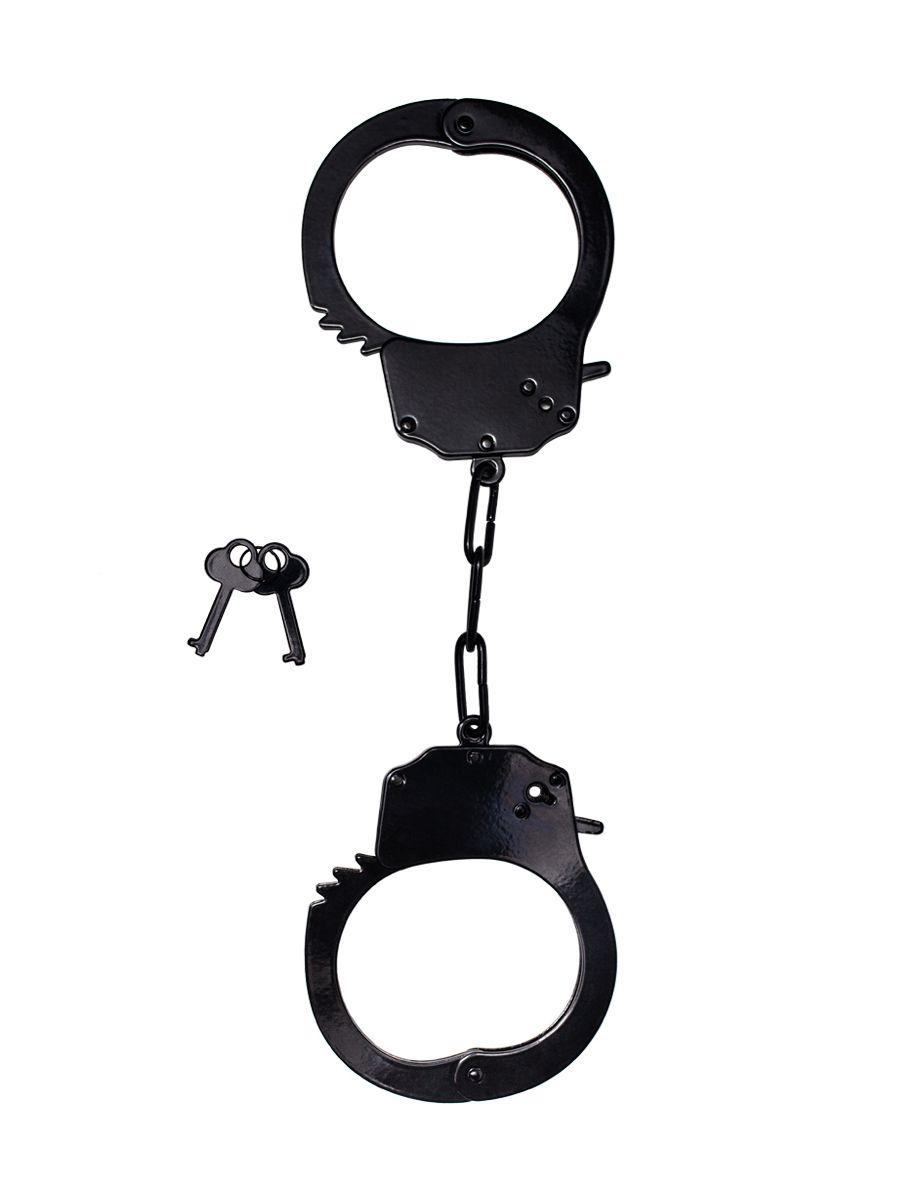 Классические наручники рокового черного цвета изготовлены из нержавеющей стали. Наручники полностью безопасны в использовании, благодаря качественному исполнению они не царапают кожу рук, обеспечивая комфорт партнеру. На каждом наручнике есть система для высвобождения без ключа, что повышает безопасность использования.