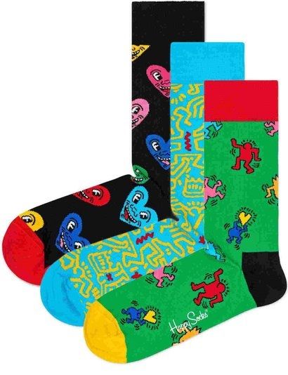 Подарочный набор носков Keith Haring Sock Box Set. В наборе 3 пары носков с рисунками Кита Харинга.