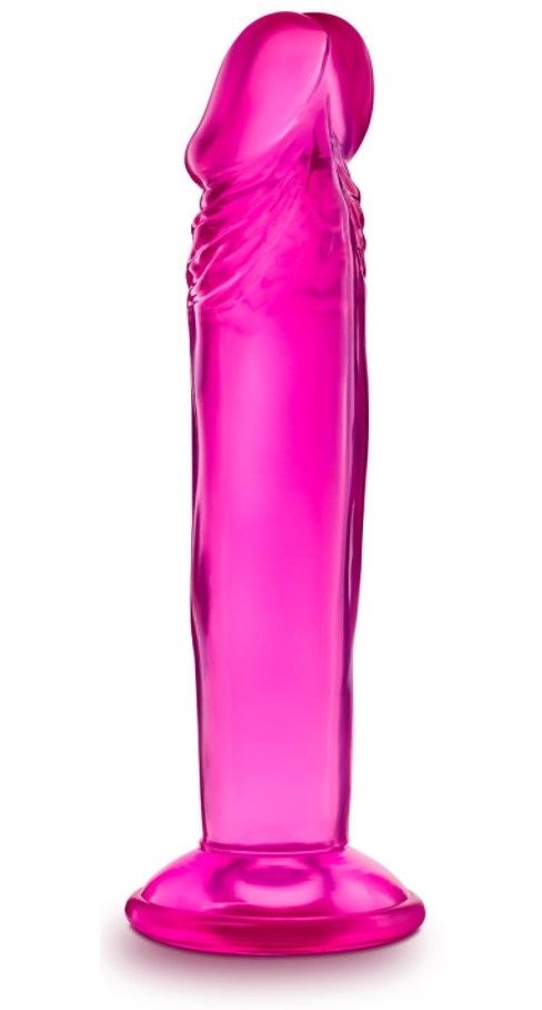 Розовый анальный фаллоимитатор Sweet N Small 6 Inch Dildo With Suction Cup. В основании присоска для фиксации на плоскости. Рабочая длина - 15,2 см.