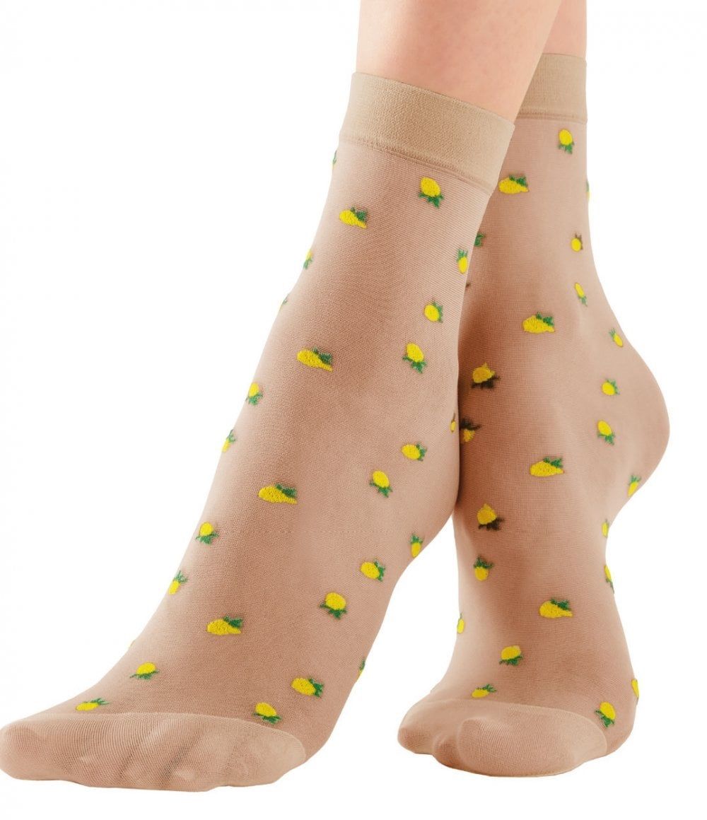 Капроновые носочки с лимончиками Lemon Anklets.