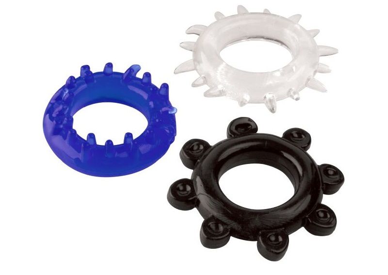 Эрекционные силиконовые кольца A-Toys для усиления эрекции и продления полового акта.
