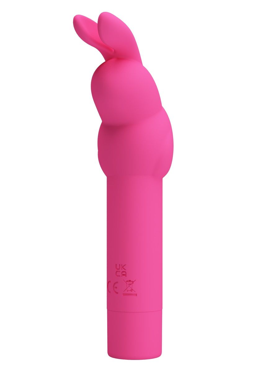 Ярко-розовый вибростимулятор в форме кролика Gerardo. 10 режимов вибрации.