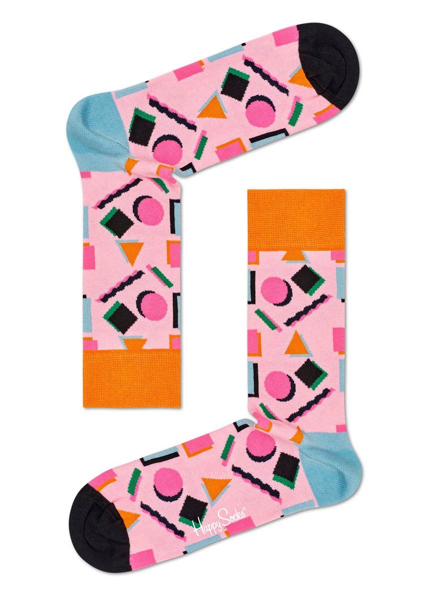 Носки унисекс Nineties Sock с геометрическими фигурами.