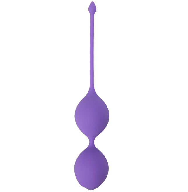 Фиолетовые вагинальные шарики SEE YOU IN BLOOM DUO BALLS 36MM. Вес - 90 гр.