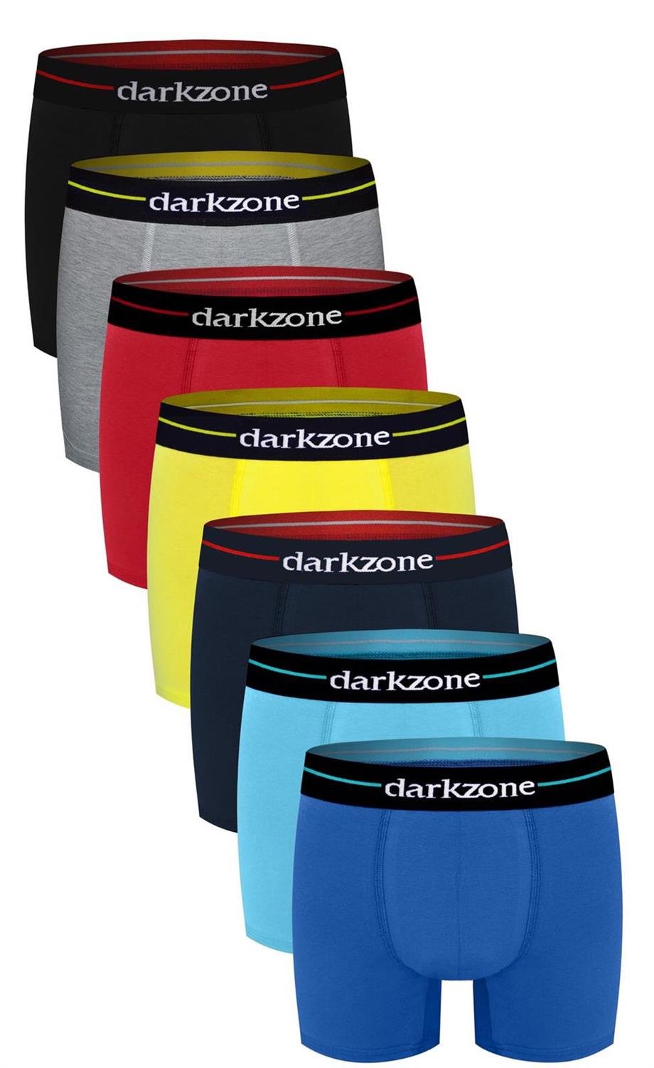 Набор из 7 разноцветных трусов-боксеров Darkzone.