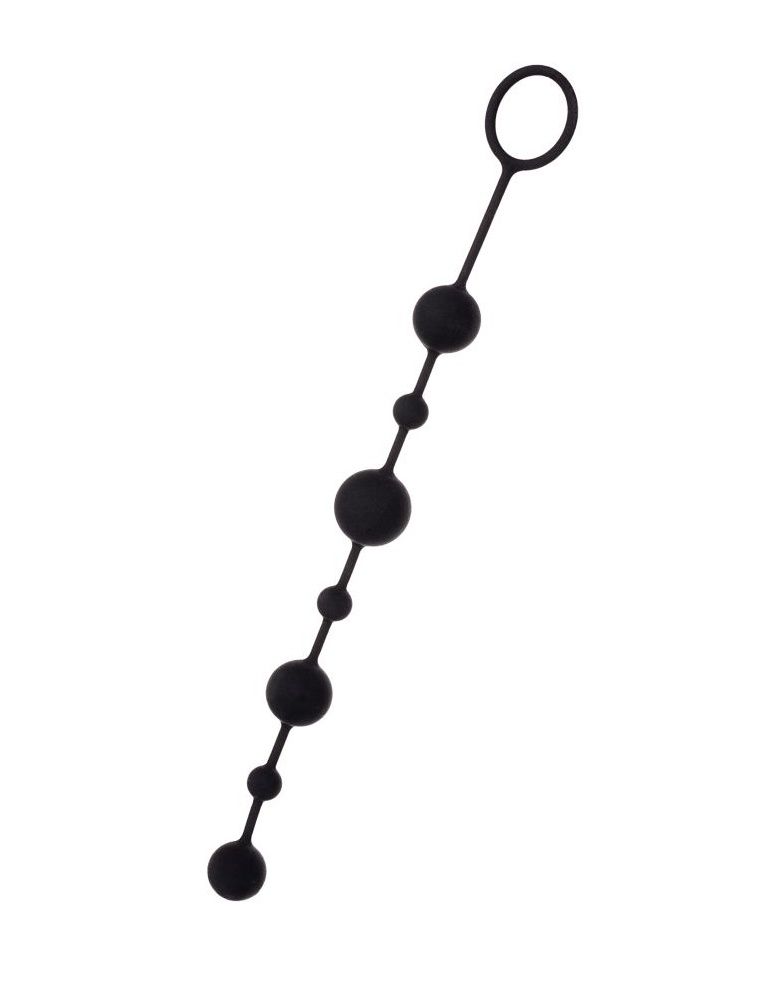 A-toys anal beads - состоит из 7 шариков разного диаметра и обеспечивает интенсивную стимуляцию чувствительных зон ануса. Первые шарики имеют меньший размер, благодаря чему введение и извлечение цепочки будет максимально комфортным. При помощи специального кольца секс-игрушкой легко манипулировать и извлекать из анального отверстия. Вы ощутите неповторимые приятные ощущения уже при введении первого звена и с каждым последующим удовольствие будет еще сильнее. Высококачественный и приятный на ощупь бархатистый силикон, анатомически продуманный рельеф, водостойкость — A-toys anal beads создан для того, чтобы доставить незабываемое удовольствие! Рабочая длина - 26,3 см. <br> Минимальный диаметр - 1,2 см.