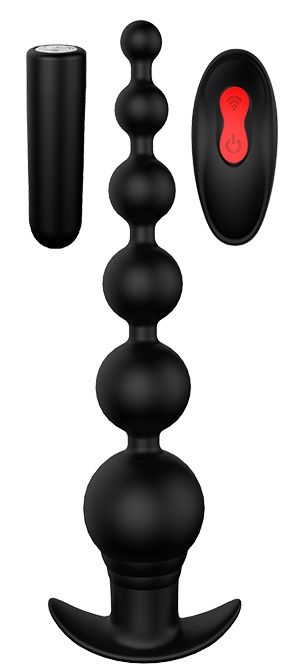 Anal beads очень гибкая пробка, изготовлена ​​из медицинского силикона. Эти анальные шарики обеспечивают дополнительную стимуляцию во время прелюдии или во время оргазма. Их можно использовать как для вагинальных, так и для анальных игр. Поэтому они подходят как мужчинам, так и женщинам. Он имеет конусообразную форму с 6 бусинками, постепенно увеличивающимися по направлению к основанию. Форма вызывает захватывающие ощущения. Делайте это медленно и осторожно, бусинка за бусинкой. Как далеко ты с этим справишься? Активировать и переключать вибрации можно с помощью кнопки питания на пуле или с помощью беспроводного пульта дистанционного управления. Градуированные бусины также могут работать независимо от пульта дистанционного управления. И пуля и пульт дистанционного управления являются перезаряжаемыми. Минимальный диаметр - 1,3 см.