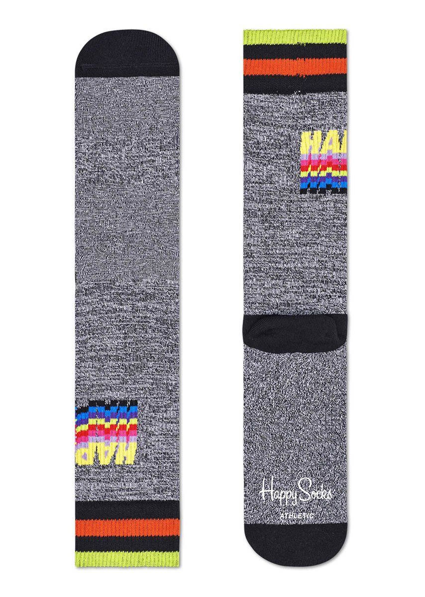 Меланжевые носки Athletic Happy Sock с цветными полосками.