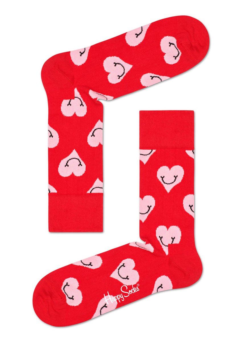 Носки унисекс Smiley Heart Sock с сердечками.