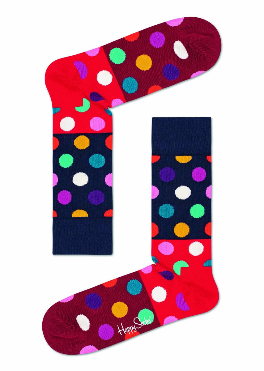Носки унисекс Big Dot Block Sock в цветной горох.