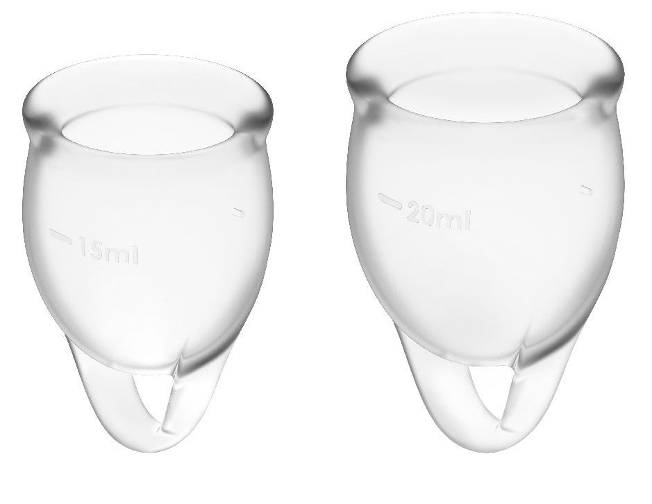 Feel confident Menstrual Cup - набор, состоящий из двух менструальных чаш, вместимостью 15 и 20 мл. Изготовлены они из медицинского, приятного на ощупь силикона. Благодаря бесшовной обработке и элегантно расположенной мини-ручке в виде петельки чашка очень проста и приятна в использовании.<br><br>  Менструальная чаша является экологически чистой альтернативой тампонам. Гибкий материал идеально адаптируется к вашим контурам и обеспечивает безопасную гигиеническую защиту на срок до 12 часов. Для более комфортного введения в первые разы можно использовать лубрикант на водной основе.