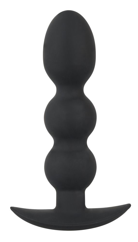 Тяжелая анальная елочка Heavy Beads. Широкое изогнутое ограничительное основание для ношения.  Вес - 145 гр.