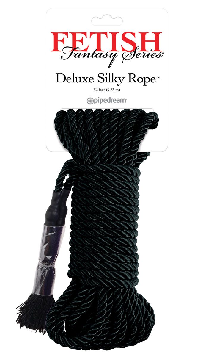 Черная веревка для фиксации Deluxe Silky Rope.