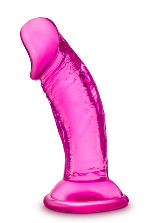 Розовый анальный фаллоимитатор Sweet N Small 4 Inch Dildo. Упругий, гибкий, имеет присоску в основании.