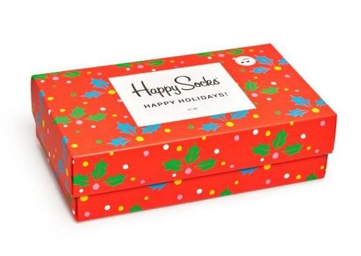 Подарочный набор носков унисекс Holiday Tree Gift Box. В наборе 3 пары с разными принтами.