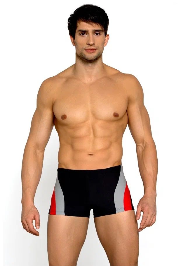 Шорты мужские для плавания, гульфик на стрейч-подкладке,  имеется кулиса для дополнительной фиксации на бёдрах.